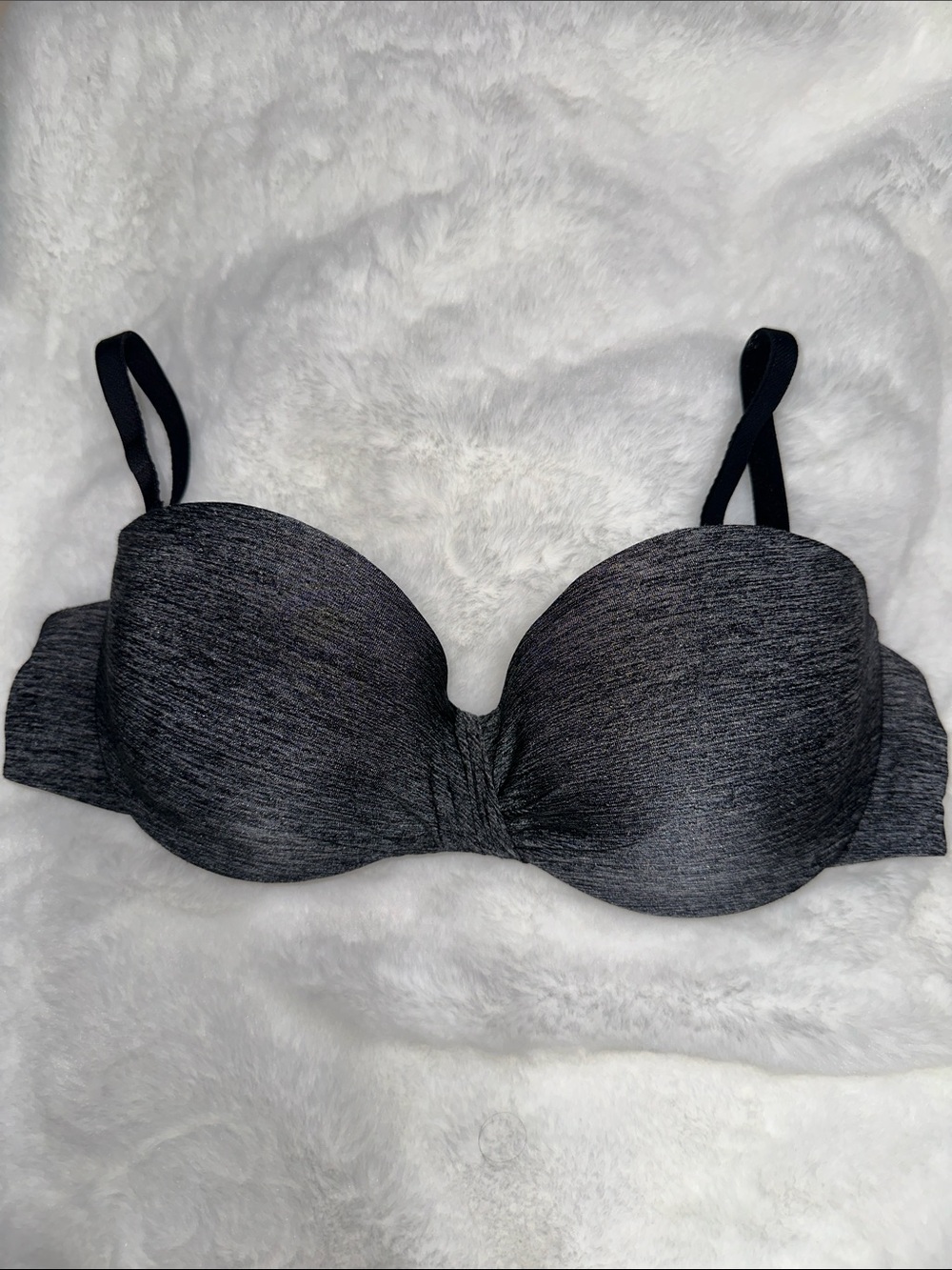 Seamless Heather Charcoal strapless